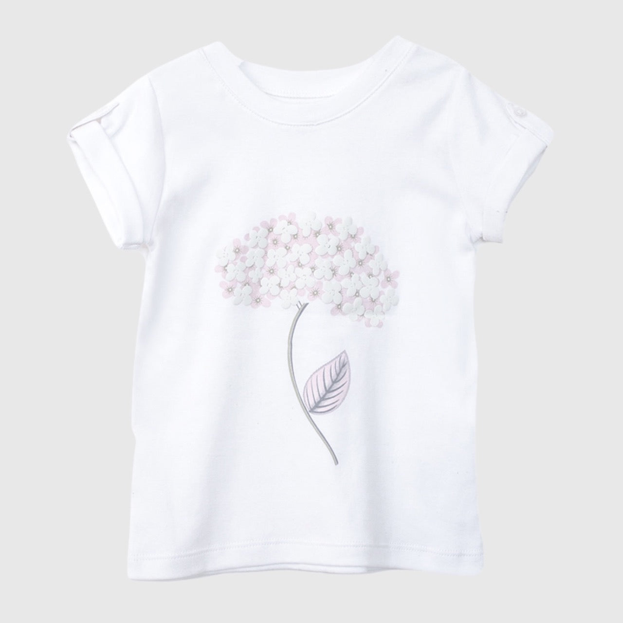 Polera blanca flor adulto algodon peruano Coyote Kids