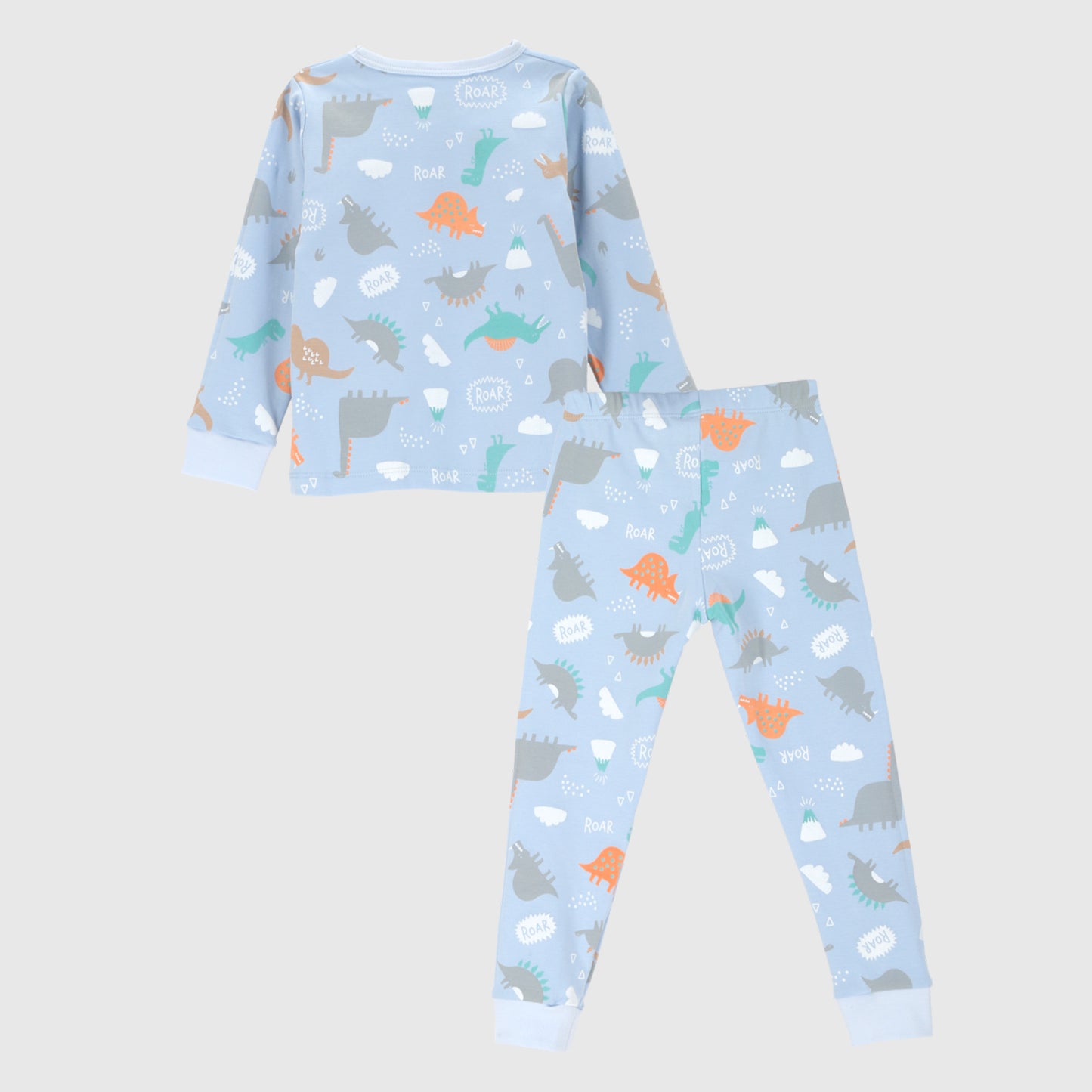 Pijama azul dinosaurios algodón peruano