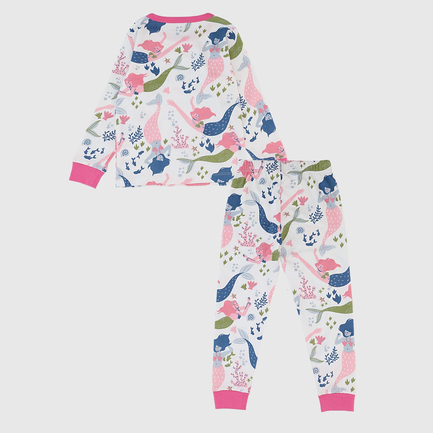 Pijama blanco sirenas algodón peruano