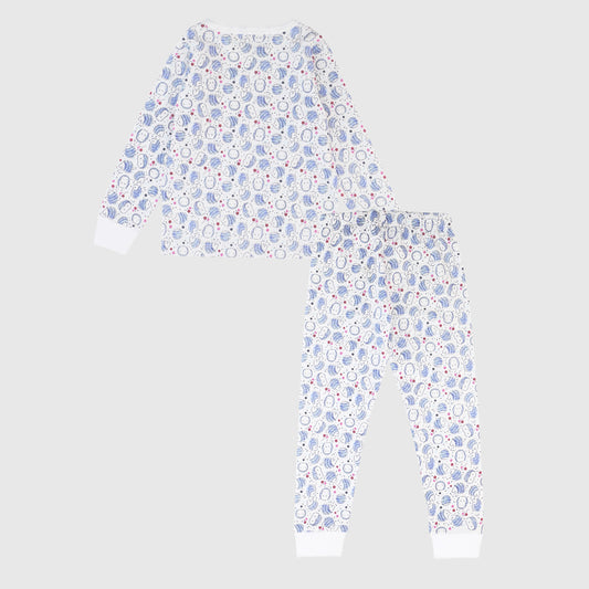 Pijama blanco erizos algodón peruano
