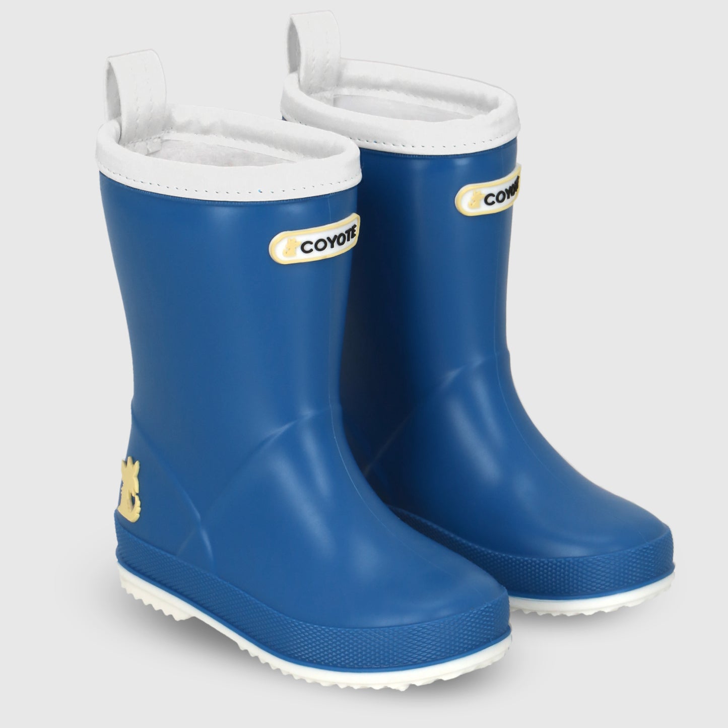 Bota de agua azul ribete blanco