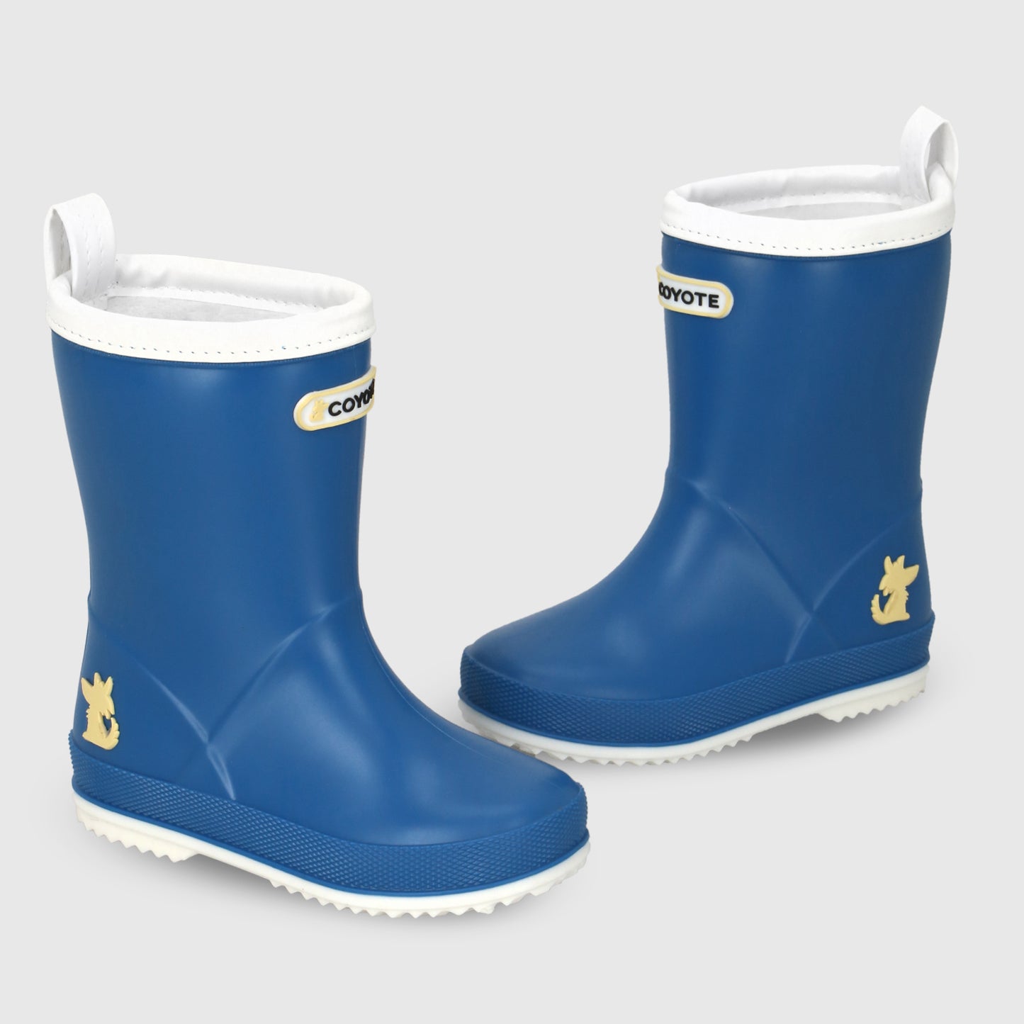Bota de agua azul ribete blanco