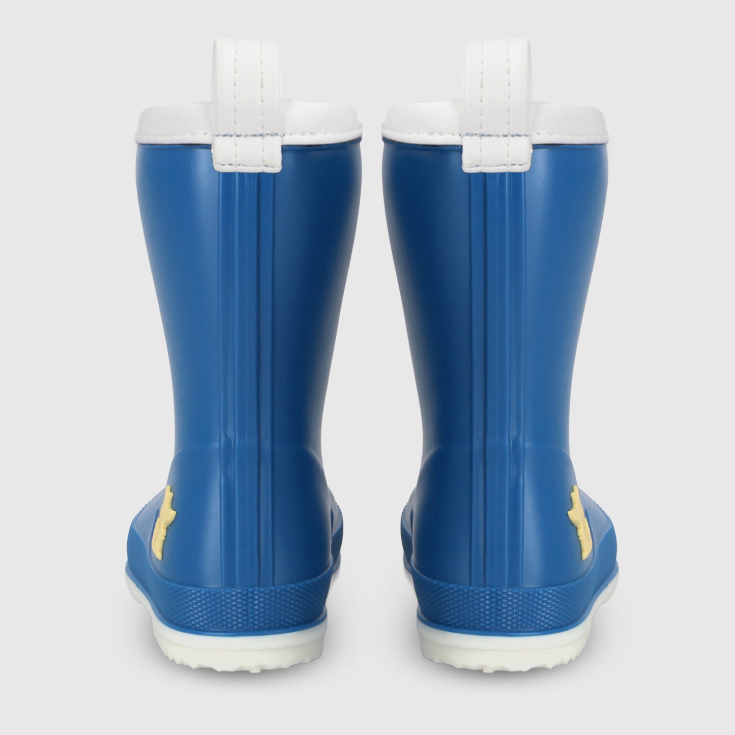 Bota de agua azul ribete blanco