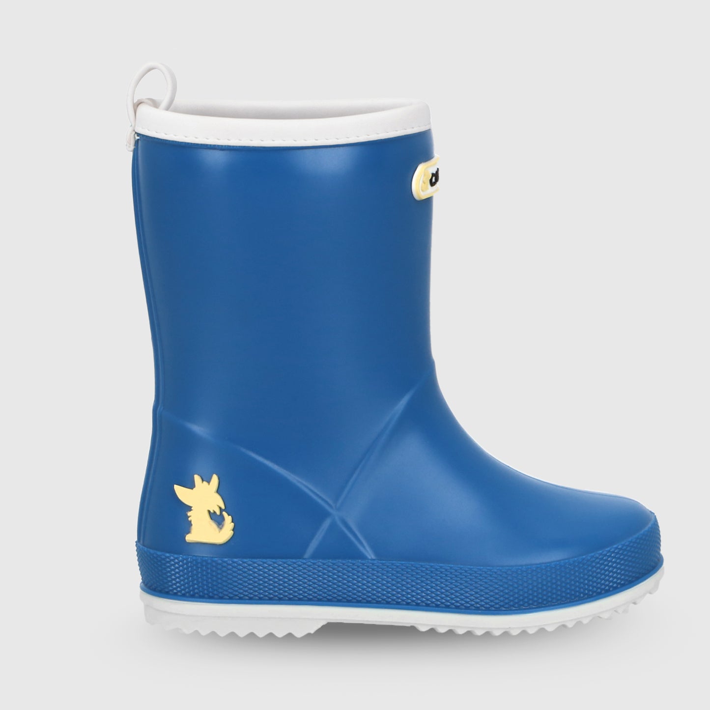 Bota de agua azul ribete blanco