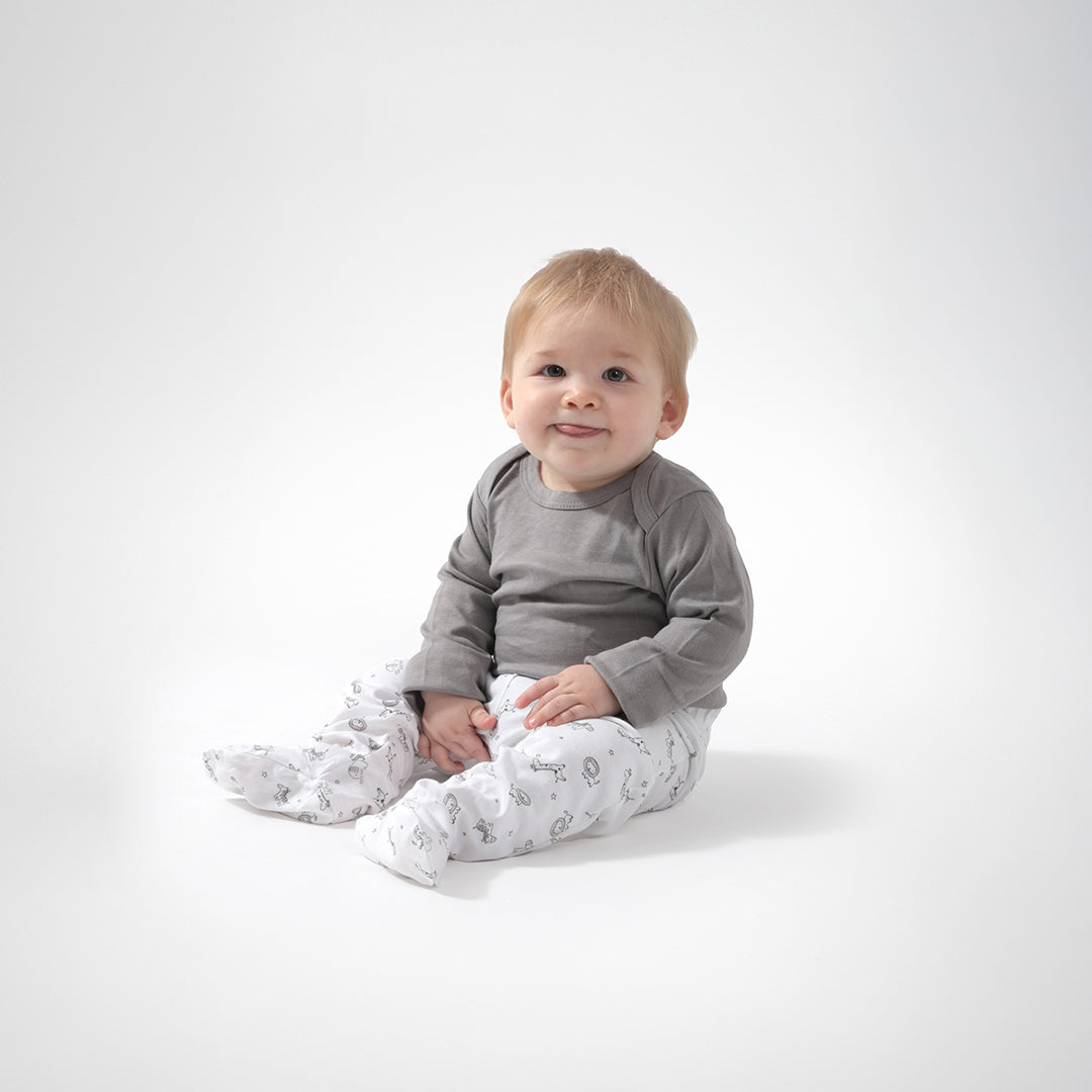 Pack body blanco gris safari algodón peruano