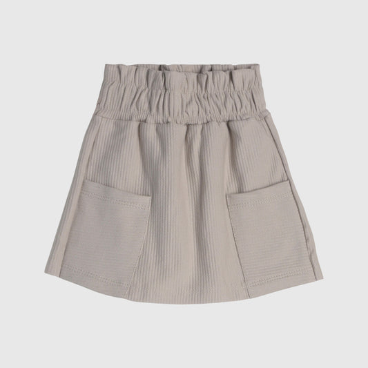 Falda short beige