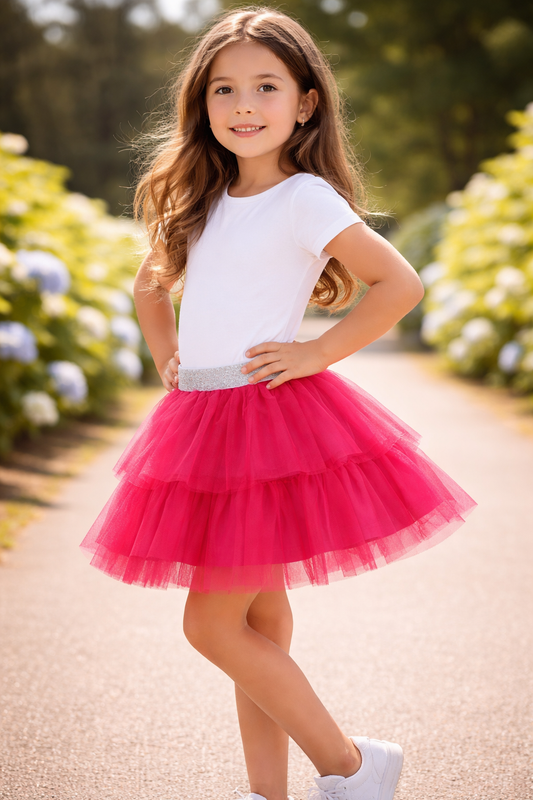 Falda tutu fucsia