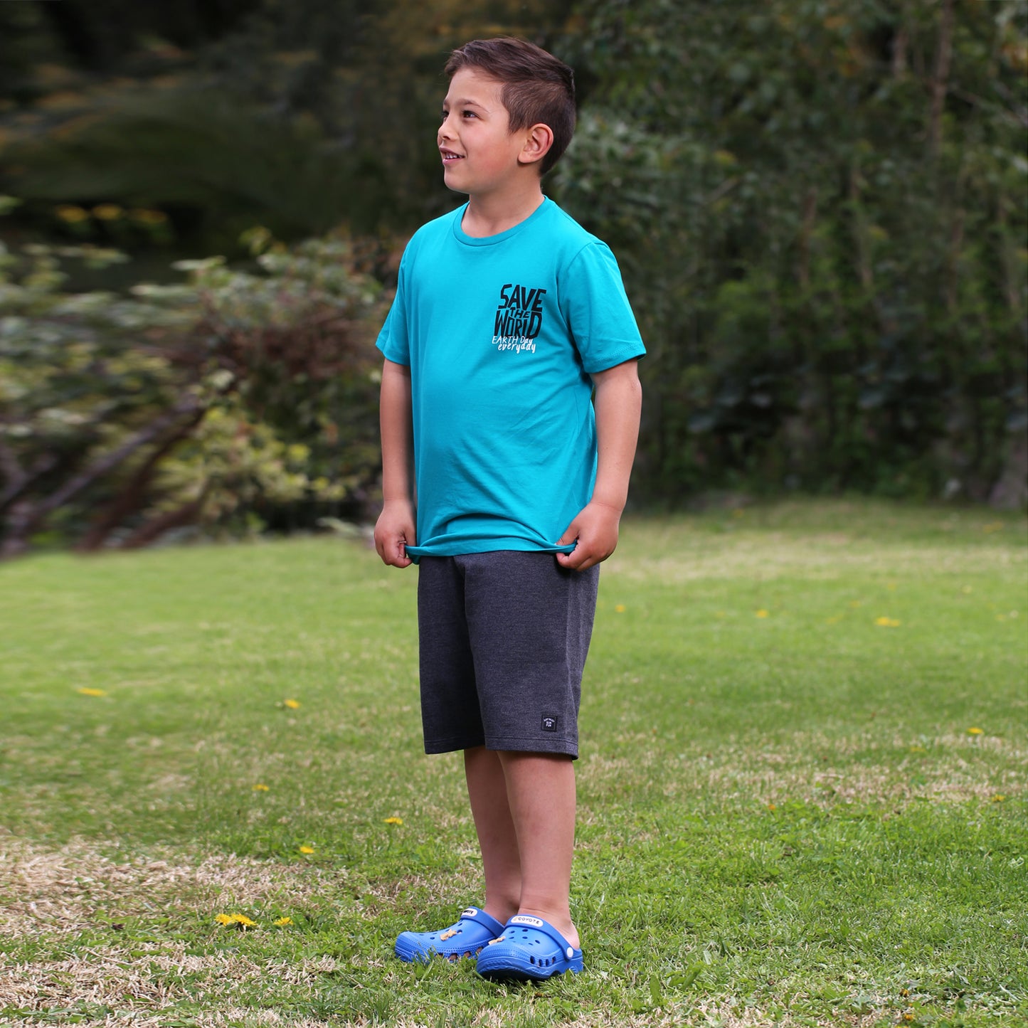 conjuntos poleras y short algodon niños