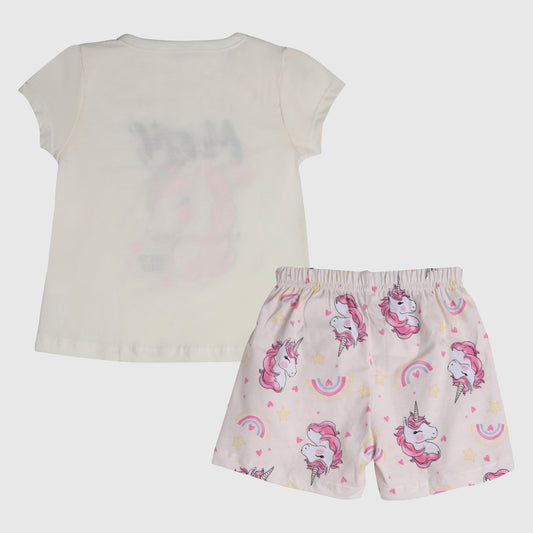 Pijama beige unicornio fotoluminiscente