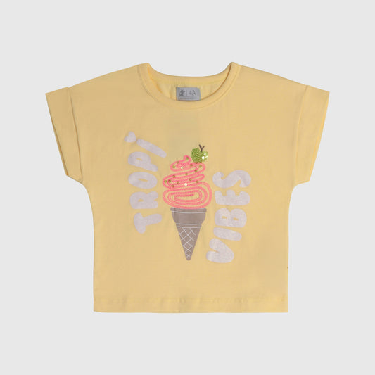 Polera amarilla helado