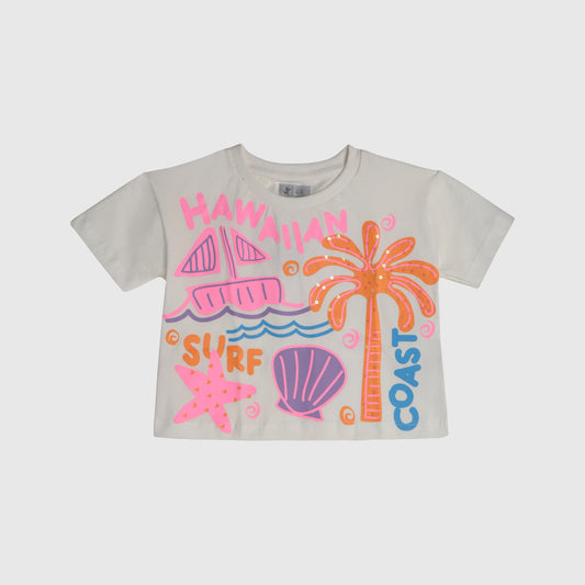 Polera beige hawai