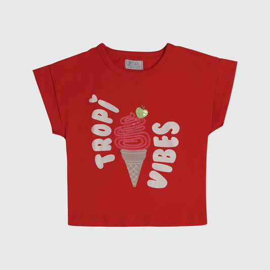 Polera roja helado