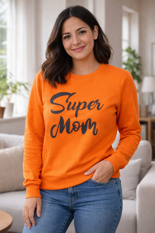 Polera naranja super mom algodón peruano