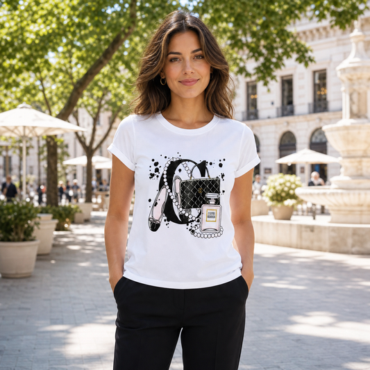Polera blanca perfume adulto algodón peruano