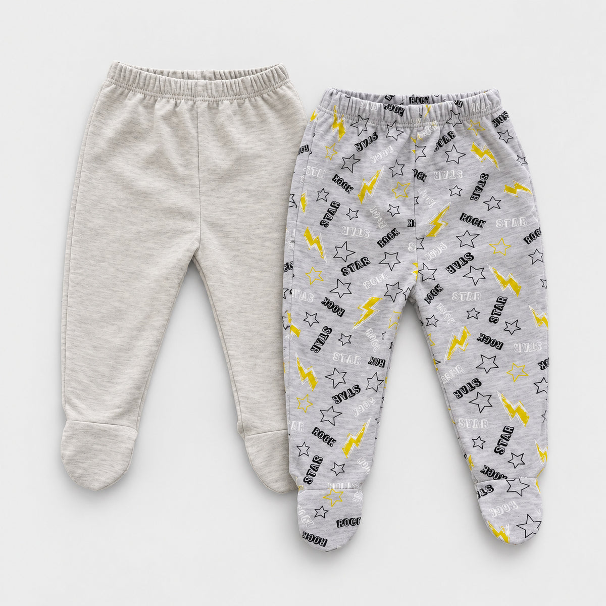 Pack pantalones gris y rayos algodón peruano