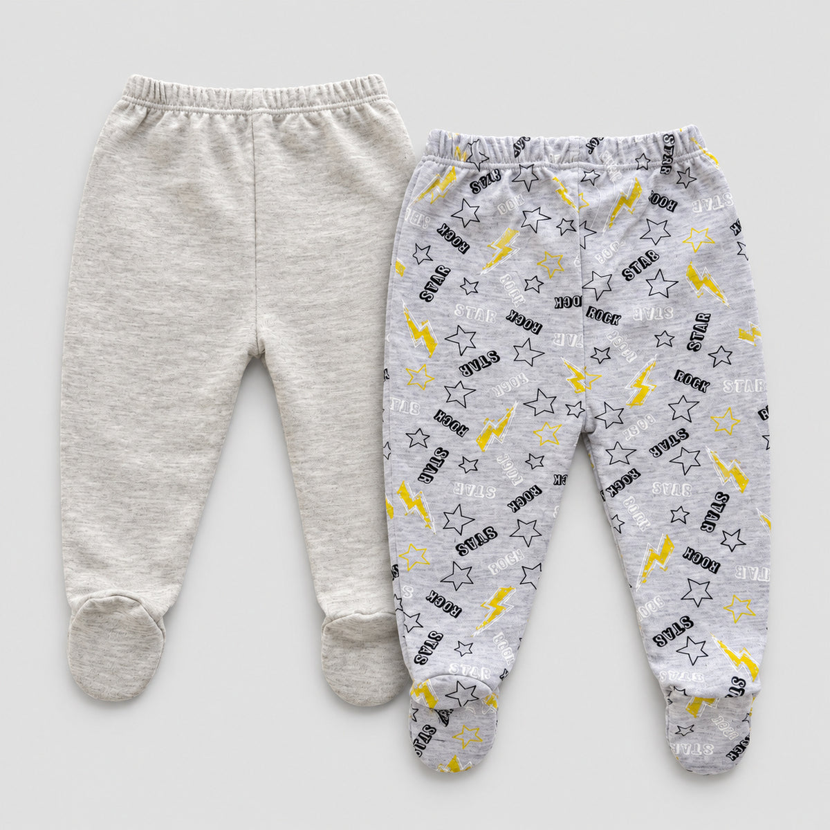 Pack pantalones gris y rayos algodón peruano