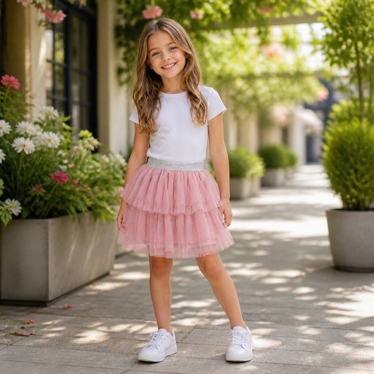Falda tutu palo rosa