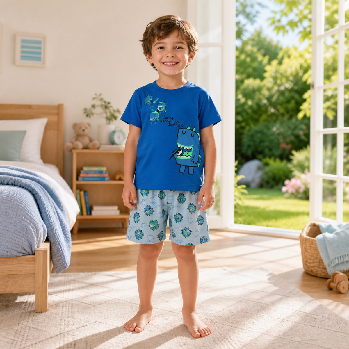 Pijama azul dientes fotoluminiscente