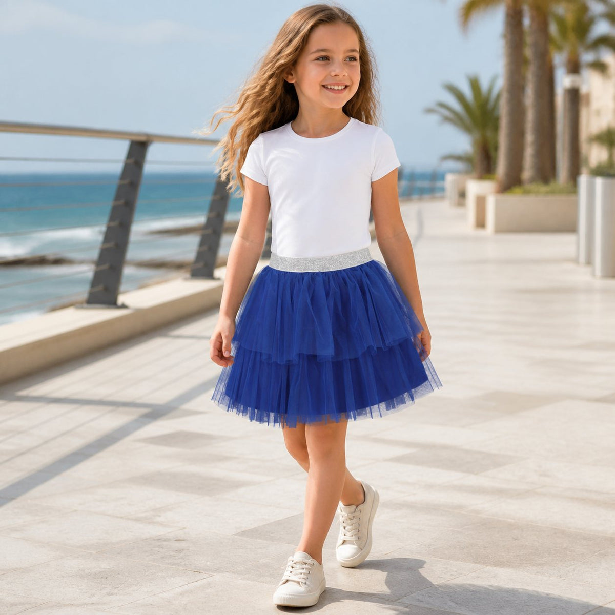 Falda tutu azul - 12M