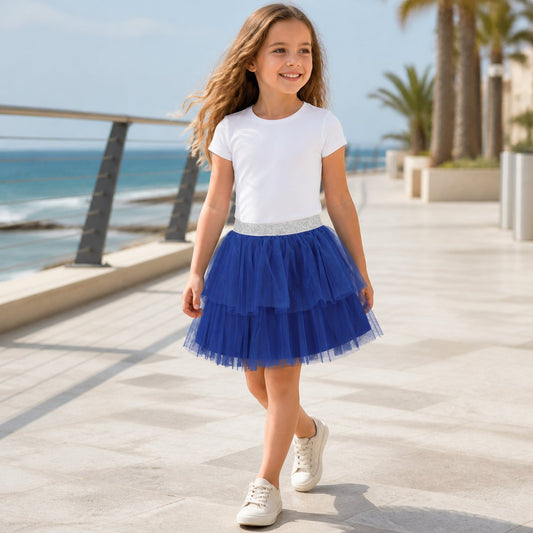 Falda tutu azul