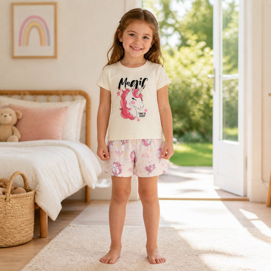 Pijama beige unicornio fotoluminiscente