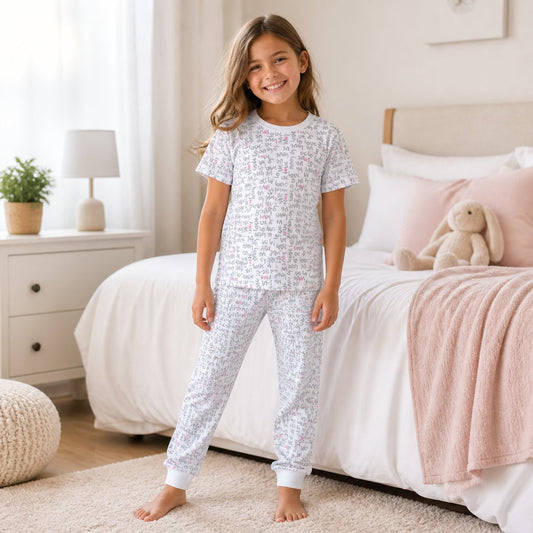 Pijama blanco love algodón peruano