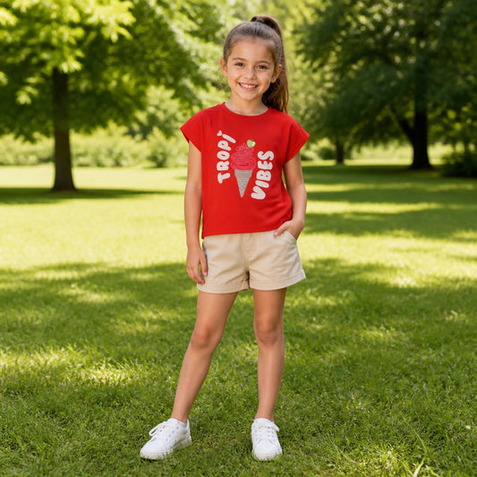 Polera roja helado