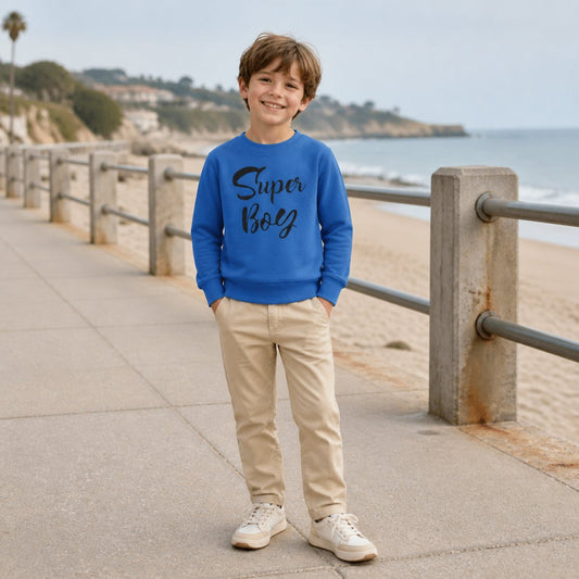 Polera azul super boy algodón peruano