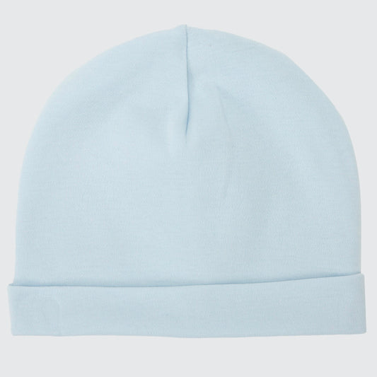 Gorro celeste bebé algodón peruano