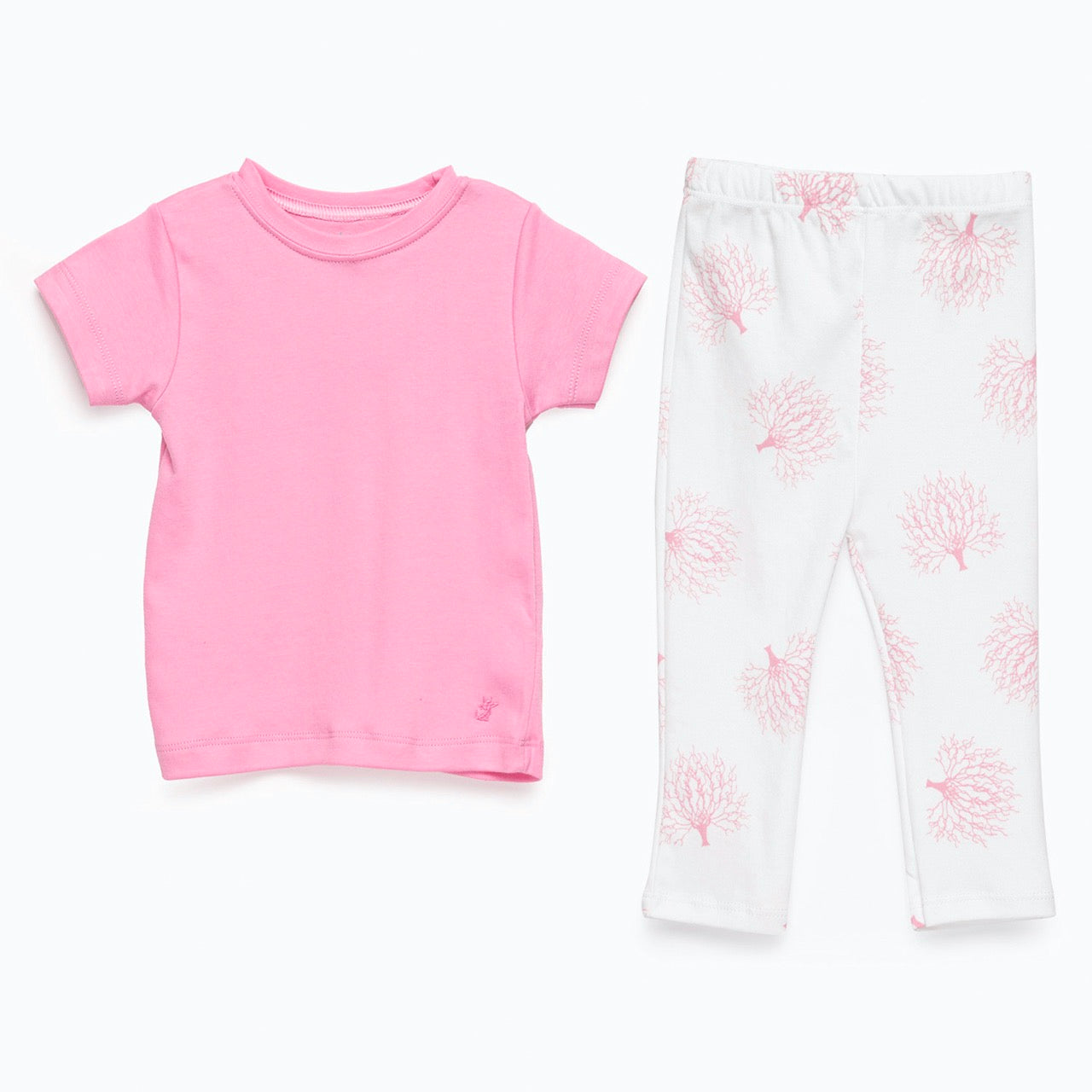 Pijama rosado ramas algodón peruano