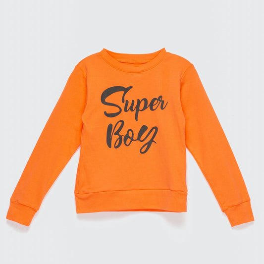 Polera naranja super boy algodón peruano