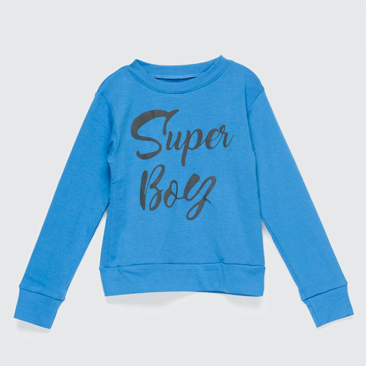 Polera azul super boy algodón peruano