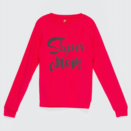 Polera roja super mom algodón peruano