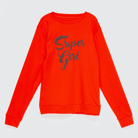 Polera roja super girl algodón peruano