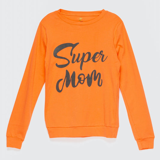 Polera naranja super mom algodón peruano