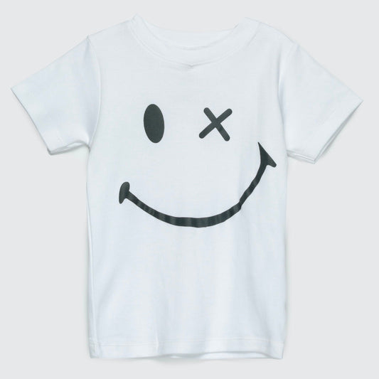 Polera blanca smile algodón peruano