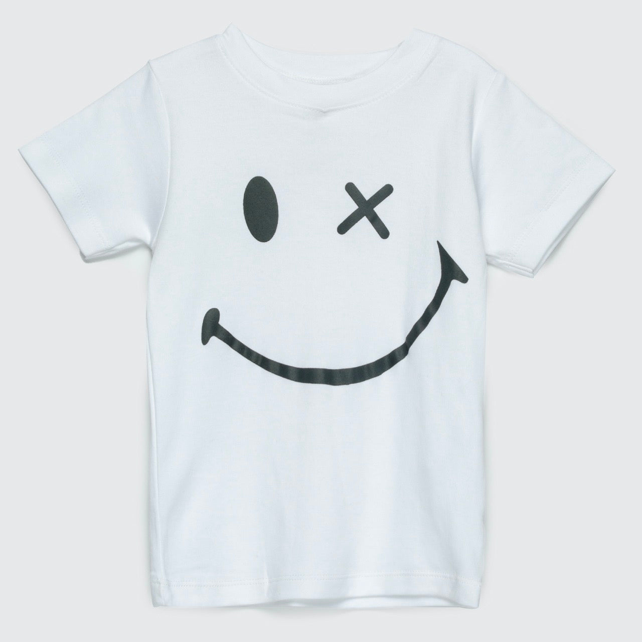 Polera blanca smile adulto algodón peruano