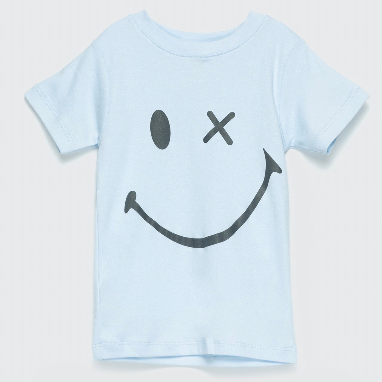 Polera celeste smile algodón peruano