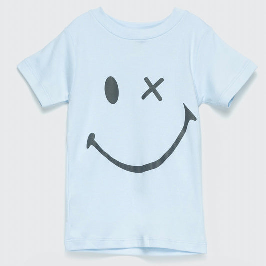 Polera celeste smile algodón peruano