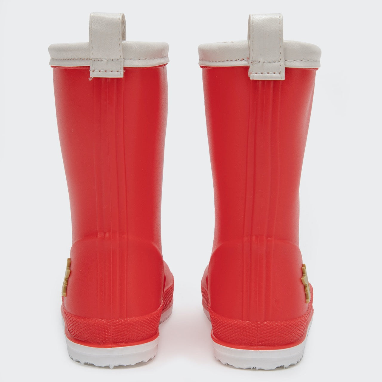 Bota de agua roja ribete blanco