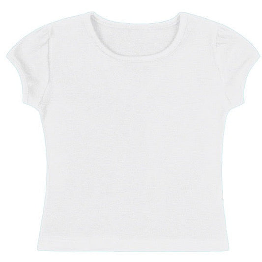 Polera niña blanca algodón