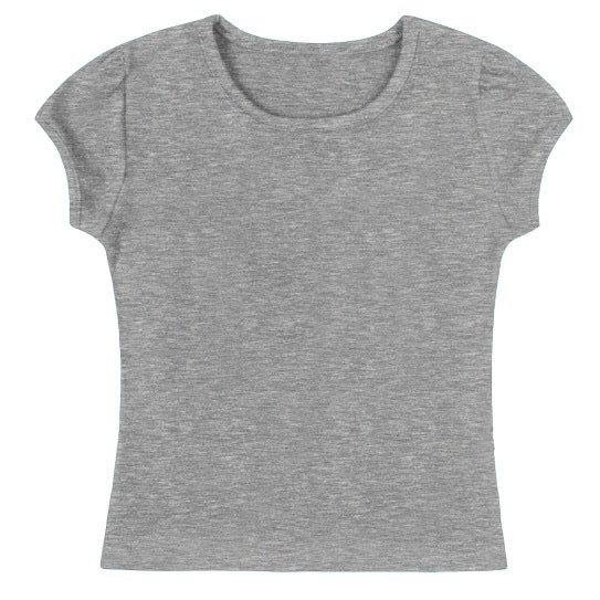 Polera niña gris algodón