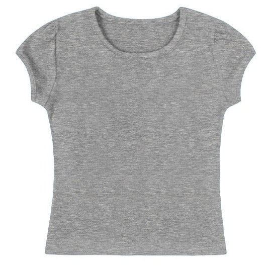 Polera niña gris algodón