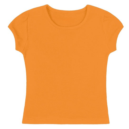 Polera niña naranja algodón