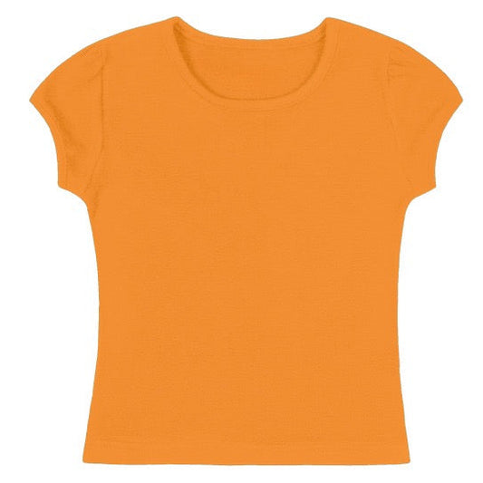 Polera niña naranja algodón