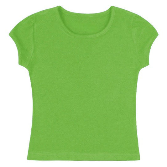 Polera niña verde algodón