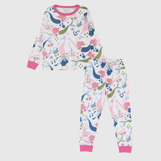 Pijama blanco sirenas algodón peruano