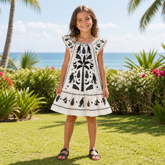Vestido palmeras negras