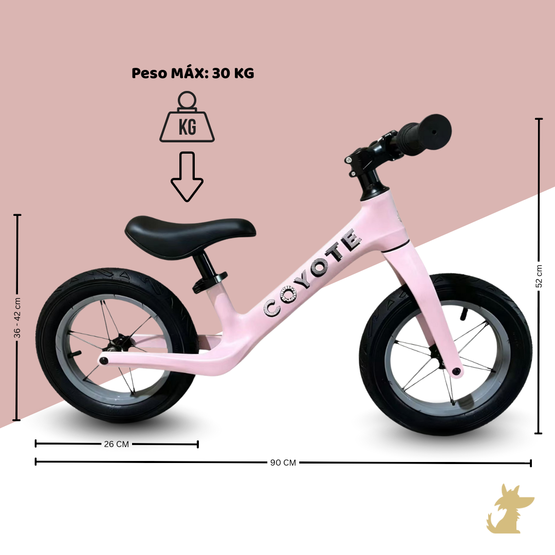 Bicicleta de equilibrio rosada