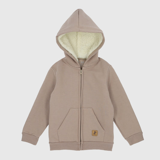 Poleron beige con cierre